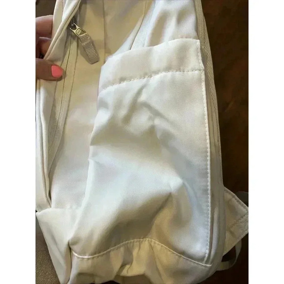 All In Motion Travel 15-inch Laptop Backpack for Work School, Off White - Picture 6 of 9